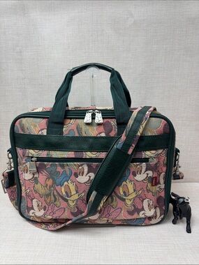 Disney Green Multi-Character Canvas Laptop Bag